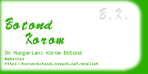 botond korom business card